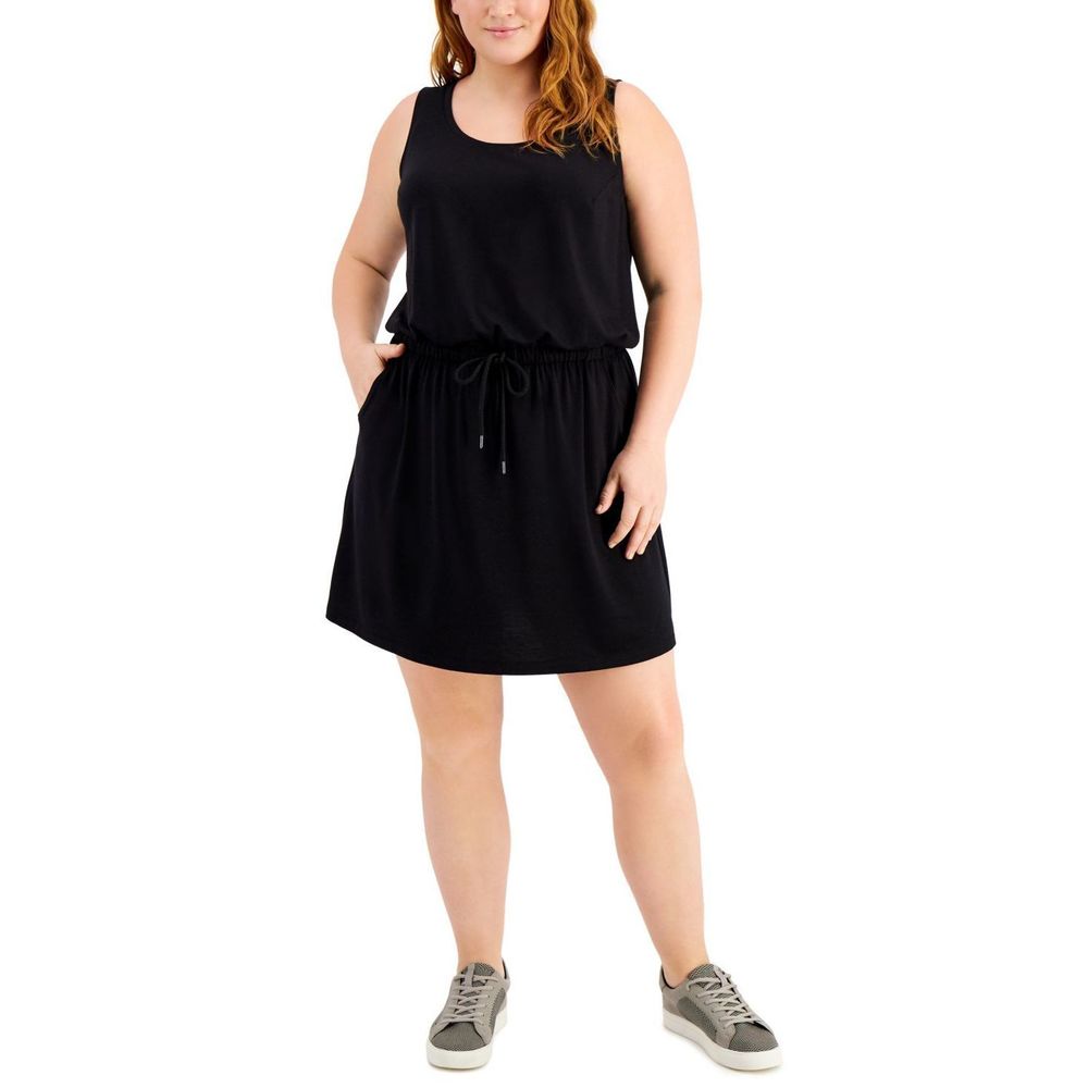 Ideology Womens Plus Size Drawstring Dress Size 3X